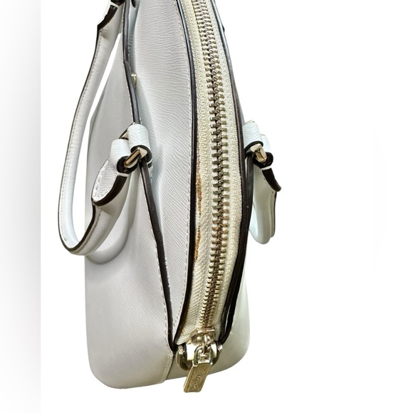 Kate Spade Payton Medium Dome Satchel White Leather Crossbody - Picture 11 of 12